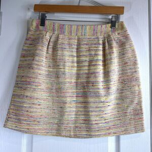 Leona by Lauren Leonard Women's Mini Skirt Textured Tweed Multicolor Size 4